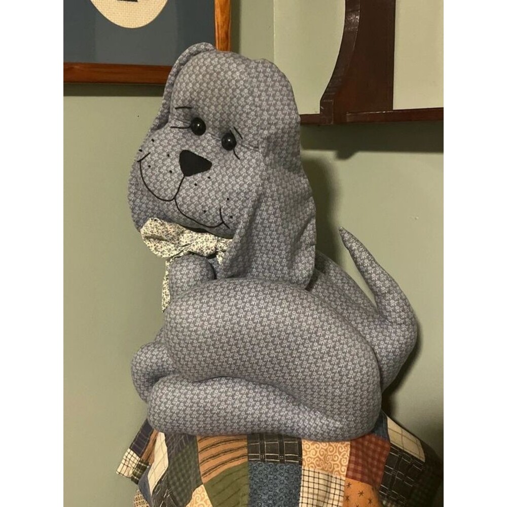 Handmade Quilted Doggy Door stop shelf sitter